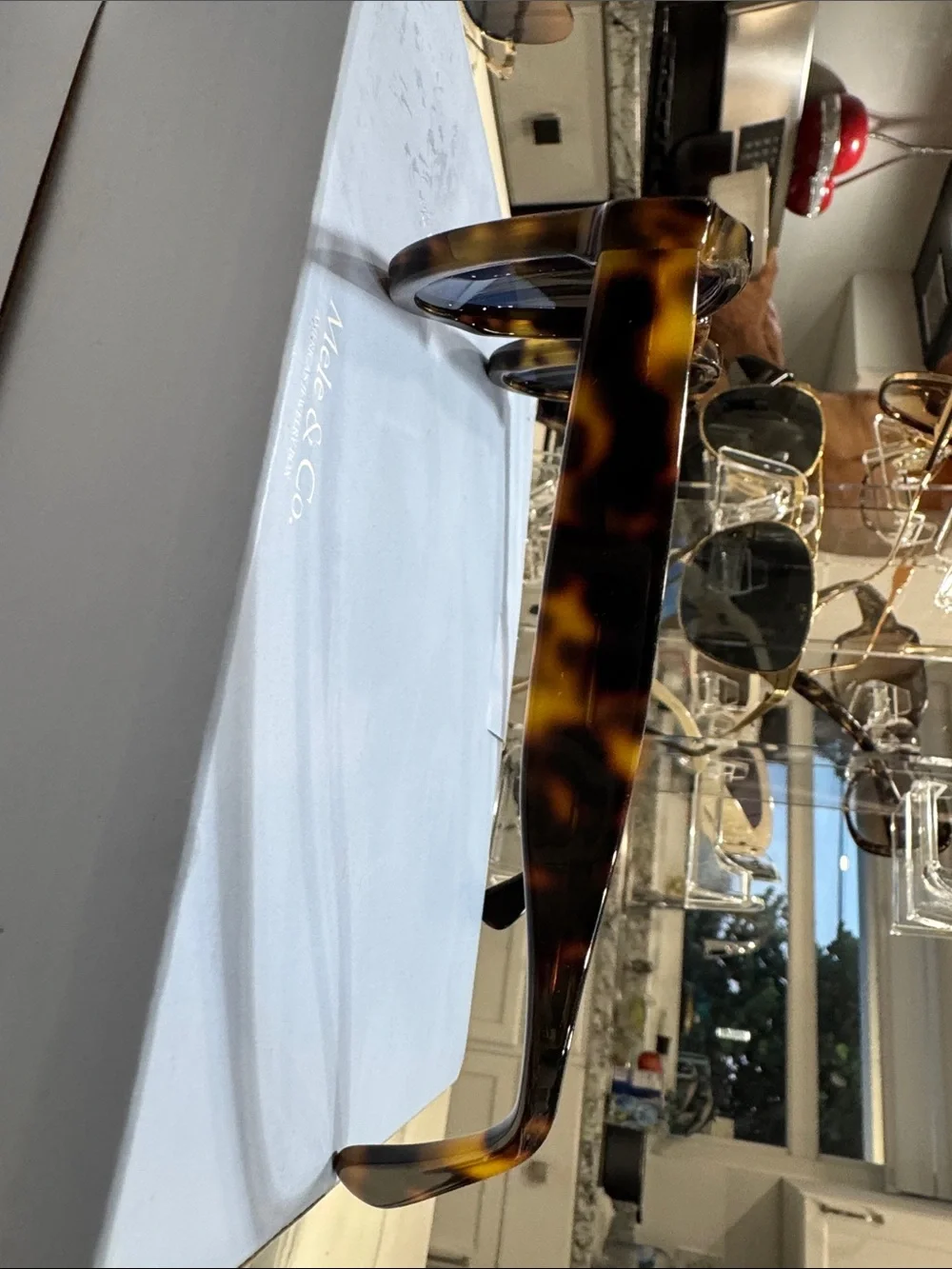 Illesteva Leonard Tortoiseshell Sunglasses with Purple Lenses ( made in Italy)